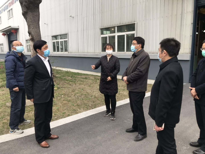 2020年2月26日市委耿書記來我公司調研疫情防疫工作